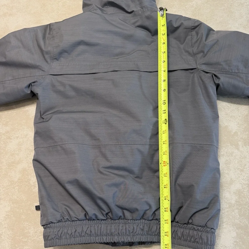 The North Face DryVent 550 Down Jacket Gray Hooded Youth M Puffer Coat